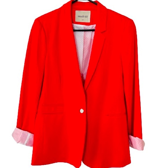 Smart Set Jackets & Blazers - Smart Set Coral Blazer for Spring Women Size Large